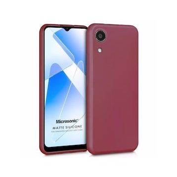 Microsonic Matte Silicone Samsung Galaxy A03 Core Mor Cep Telefonu Kılıfı