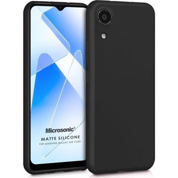 Microsonic Matte Silicone Samsung Galaxy A03 Core Siyah Kılıf