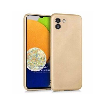 Microsonic Matte Silicone Samsung Galaxy A03 Gold Kılıf