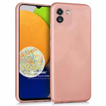 Microsonic Matte Silicone Samsung Galaxy A03 Gold Kılıf