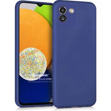 Microsonic Matte Silicone Samsung Galaxy A03 Lacivert Kılıf