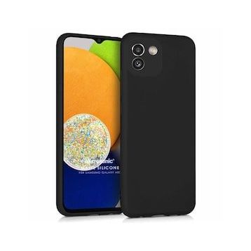 Microsonic Matte Silicone Samsung Galaxy A03 Siyah Kılıf