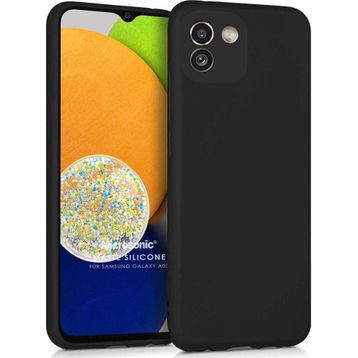 Microsonic Matte Silicone Samsung Galaxy A03 Siyah Kılıf