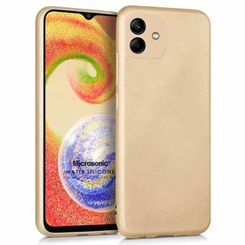 Microsonic Matte Silicone Samsung Galaxy A04 Gold Kılıf