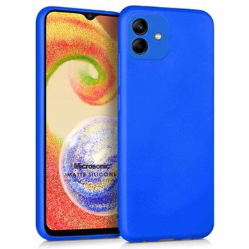 Microsonic Matte Silicone Samsung Galaxy A04E Mavi Kılıf