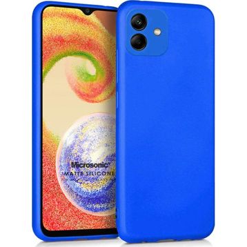 Microsonic Matte Silicone Samsung Galaxy A04E Mavi Kılıf