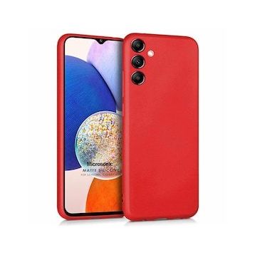 Microsonic Matte Silicone Samsung Galaxy A14 Kırmızı Kılıf