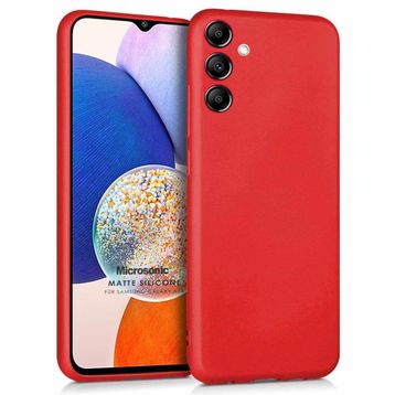 Microsonic Matte Silicone Samsung Galaxy A14 Kırmızı Kılıf