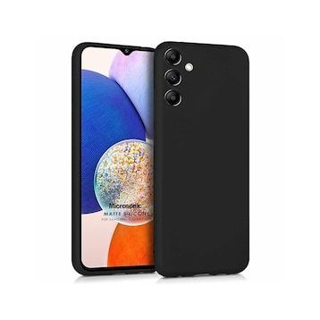 Microsonic Matte Silicone Samsung Galaxy A14 Siyah Kılıf