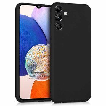 Microsonic Matte Silicone Samsung Galaxy A14 Siyah Kılıf