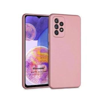 Microsonic Matte Silicone Samsung Galaxy A23 Gold Kılıf
