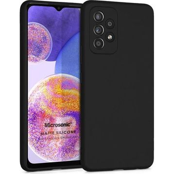 Microsonic Matte Silicone Samsung Galaxy A23 Siyah Kılıf