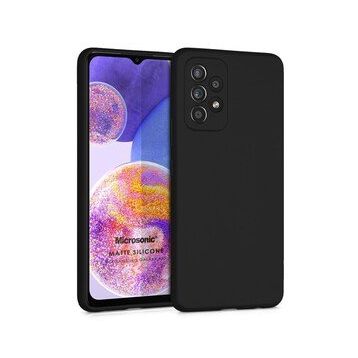 Microsonic Matte Silicone Samsung Galaxy A23 Siyah Kılıf