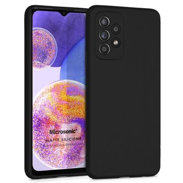 Microsonic Matte Silicone Samsung Galaxy A23 Siyah Kılıf