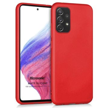 Microsonic Matte Silicone Samsung Galaxy A73 5G Kırmızı Kılıf