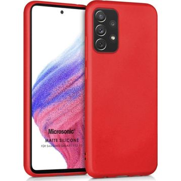 Microsonic Matte Silicone Samsung Galaxy A73 5G Kırmızı Kılıf
