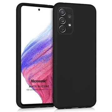 Microsonic Matte Silicone Samsung Galaxy A73 5G Siyah Kılıf