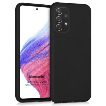 Microsonic Matte Silicone Samsung Galaxy A73 5G Siyah Kılıf