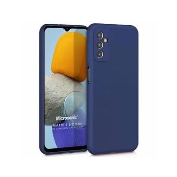 Microsonic Matte Silicone Samsung Galaxy M13 Lacivert Kılıf