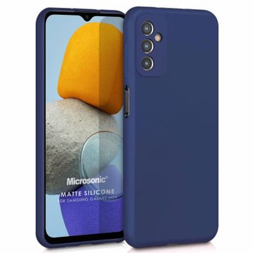 Microsonic Matte Silicone Samsung Galaxy M13 Lacivert Kılıf