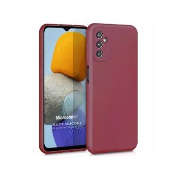 Microsonic Matte Silicone Samsung Galaxy M13 Mor Cep Telefonu Kılıfı