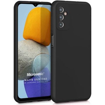 Microsonic Matte Silicone Samsung Galaxy M13 Siyah Kılıf