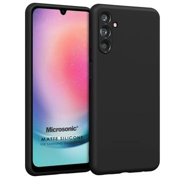 Microsonic Matte Silicone Samsung Galaxy M14 Siyah Kılıf