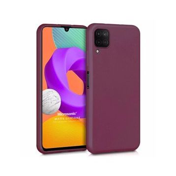 Microsonic Matte Silicone Samsung Galaxy M22 Mor Cep Telefonu Kılıfı