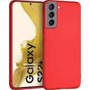Microsonic Matte Silicone Samsung Galaxy S22 Plus Kırmızı Kılıf