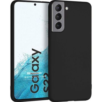 Microsonic Matte Silicone Samsung Galaxy S22 Siyah Kılıf