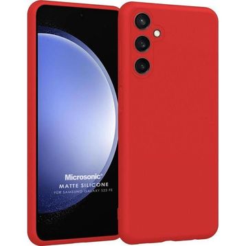 Microsonic Matte Silicone Samsung Galaxy S23 FE Kırmızı Kılıf