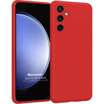 Microsonic Matte Silicone Samsung Galaxy S23 FE Kırmızı Kılıf