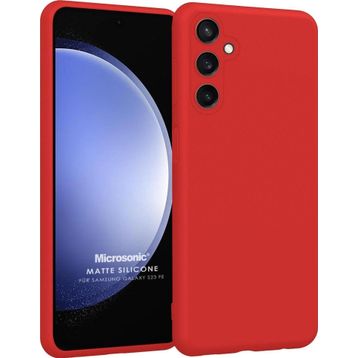 Microsonic Matte Silicone Samsung Galaxy S23 FE Kırmızı Kılıf