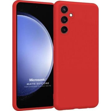 Microsonic Matte Silicone Samsung Galaxy S23 FE Kırmızı Kılıf