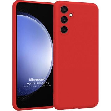 Microsonic Matte Silicone Samsung Galaxy S23 FE Kırmızı Kılıf