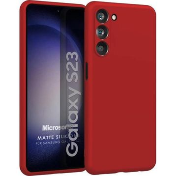 Microsonic Matte Silicone Samsung Galaxy S23 Kırmızı Kılıf