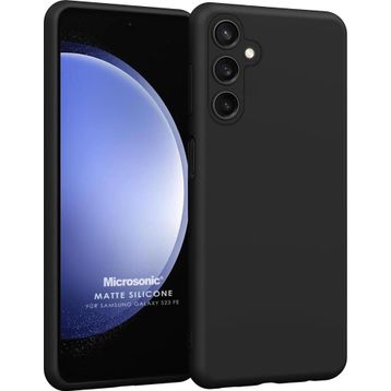Microsonic Matte Silicone Samsung Galaxy S23 Siyah Kılıf