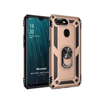 Microsonic Oppo A12 Military Ring Holder Gold Cep Telefonu Kılıfı