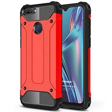 Microsonic Oppo A12 Rugged Armor Kırmızı Cep Telefonu Kılıfı