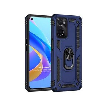 Microsonic Oppo A76 Military Ring Holder Lacivert Cep Telefonu Kılıfı
