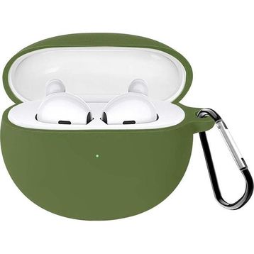 Microsonic Oppo Enco Air Mat Silikon Koyu Yeşil Kulaklık Kılıfı