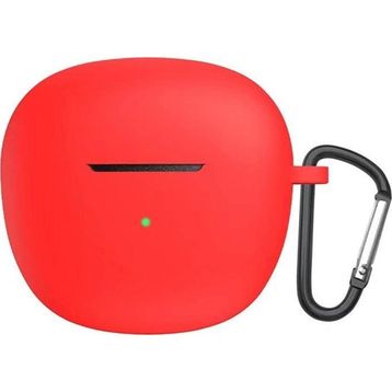 Microsonic QCY HT03 Askılı Mat Silikon Kırmızı Kılıf