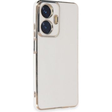 Microsonic Realme C55 Olive Plated Beyaz Kılıf