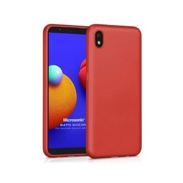 Microsonic Samsung Galaxy A01 Core Matte Silicone Kırmızı Kılıf
