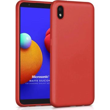 Microsonic Samsung Galaxy A01 Core Matte Silicone Kırmızı Kılıf