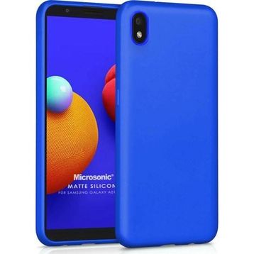 Microsonic Samsung Galaxy A01 Core Matte Silicone Mavi Kılıf