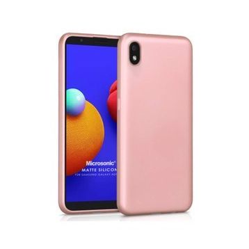 Microsonic Samsung Galaxy A01 Core Matte Silicone Rose Gold Kılıf