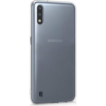 Microsonic Samsung Galaxy A01 Transparent Soft Beyaz Cep Telefonu Kılıf
