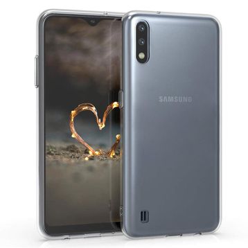 Microsonic Samsung Galaxy A01 Transparent Soft Beyaz Cep Telefonu Kılıf