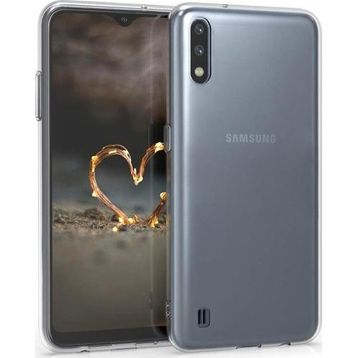Microsonic Samsung Galaxy A01 Transparent Soft Beyaz Cep Telefonu Kılıf